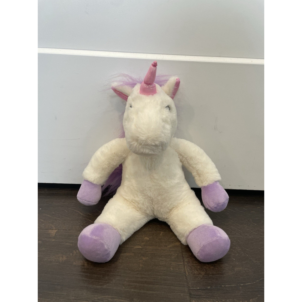 Vermont Teddy Bear 15" White Unicorn Plush Purple Pink Pal Stuffed Animal Toy